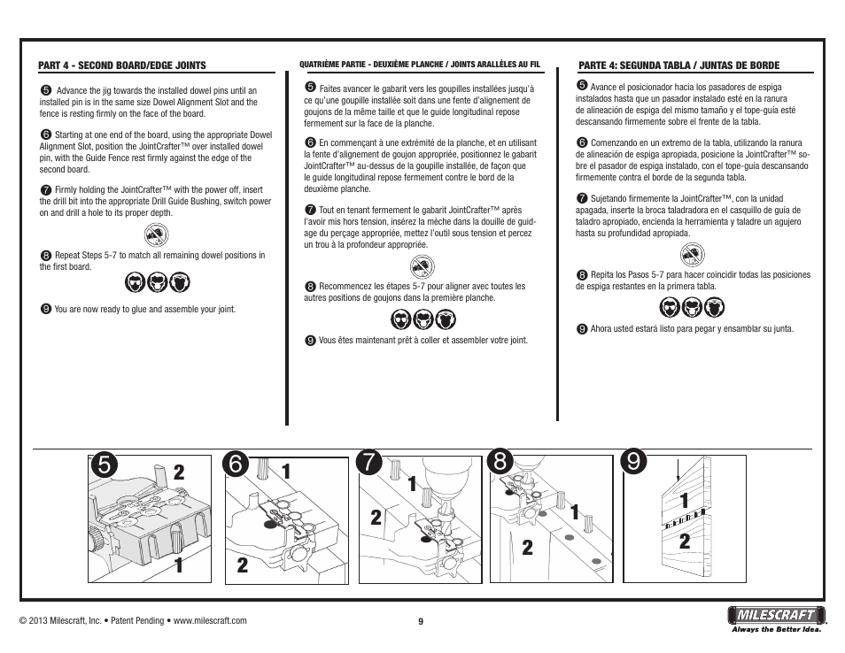 Milescraft 1310 - JointCrafter User Manual | Page 9 / 12