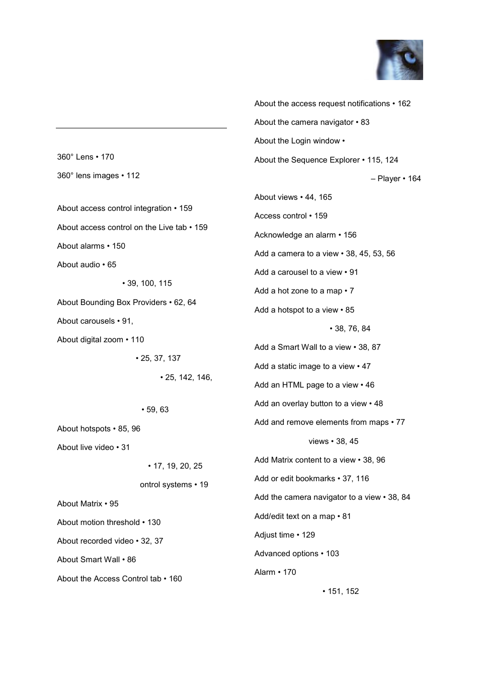 Index | Milestone XProtect Smart Client 2013 User Manual | Page 174 / 181