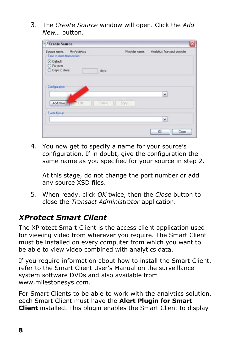 Xprotect smart client | Milestone Analytics 2.2 BOSCH VCA User Manual | Page 9 / 18