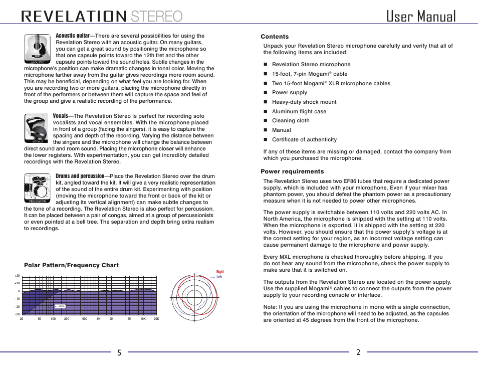 User manual stereo | MXL Revelation Stereo User Manual | Page 3 / 4