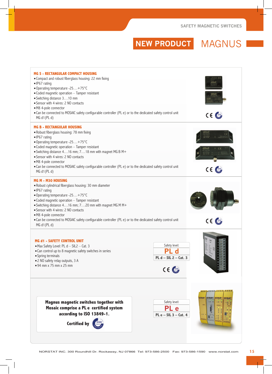 Magnus, New product, Pl d | Pl e | NORSTAT Safety Light Curtains,Safety Controllers User Manual | Page 17 / 28