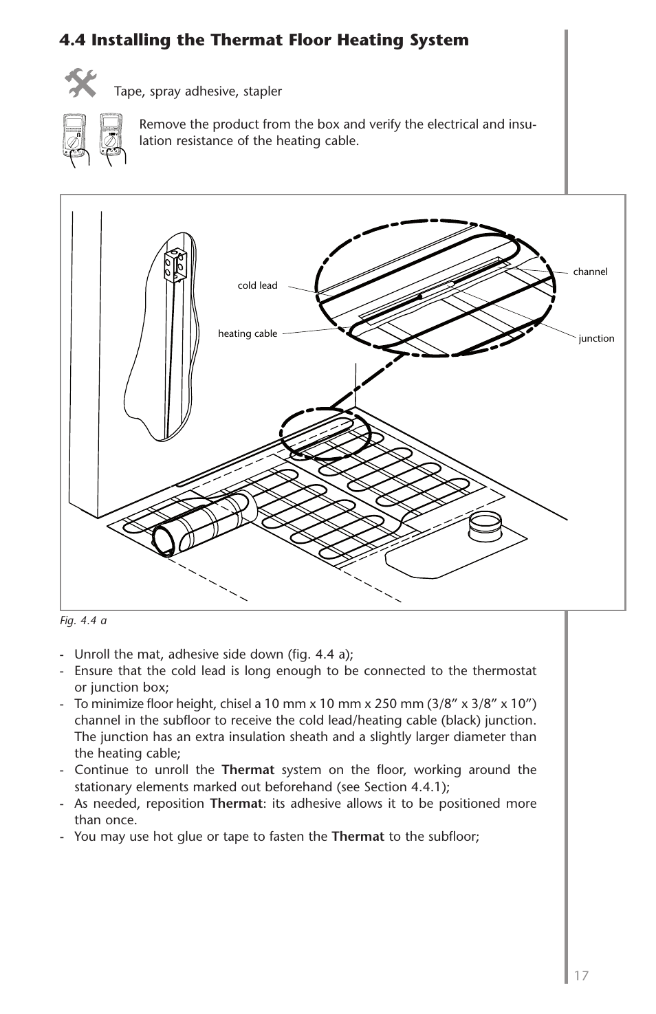 4 installing the thermat floor heating system | Ouellet OTM User Manual | Page 16 / 26