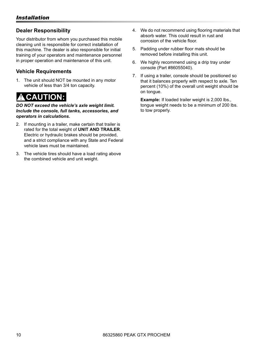 Prochem Peak GTX User Manual | Page 12 / 140
