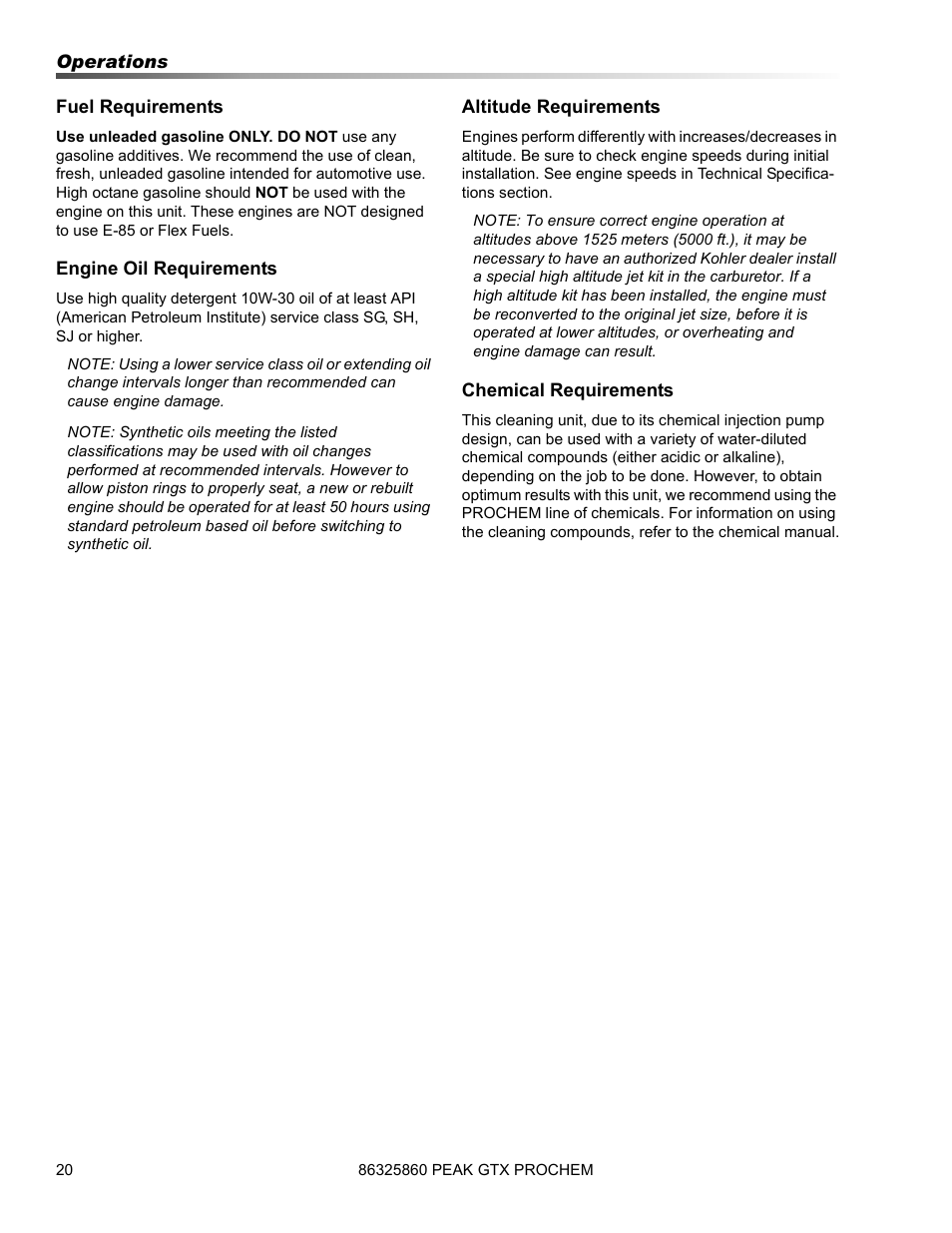 Prochem Peak GTX User Manual | Page 22 / 140