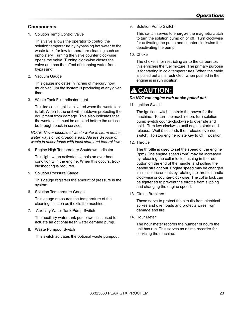 Prochem Peak GTX User Manual | Page 25 / 140