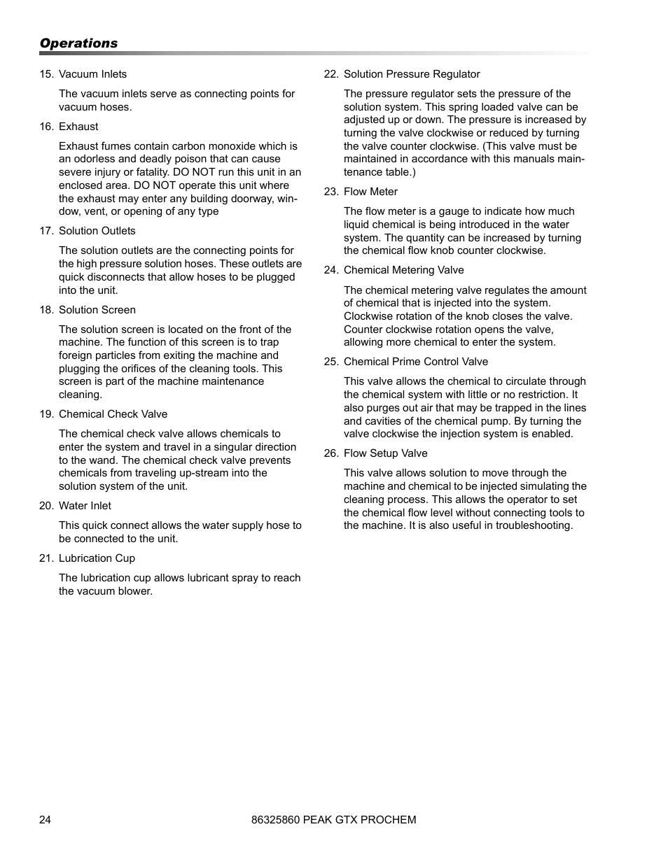 Prochem Peak GTX User Manual | Page 26 / 140