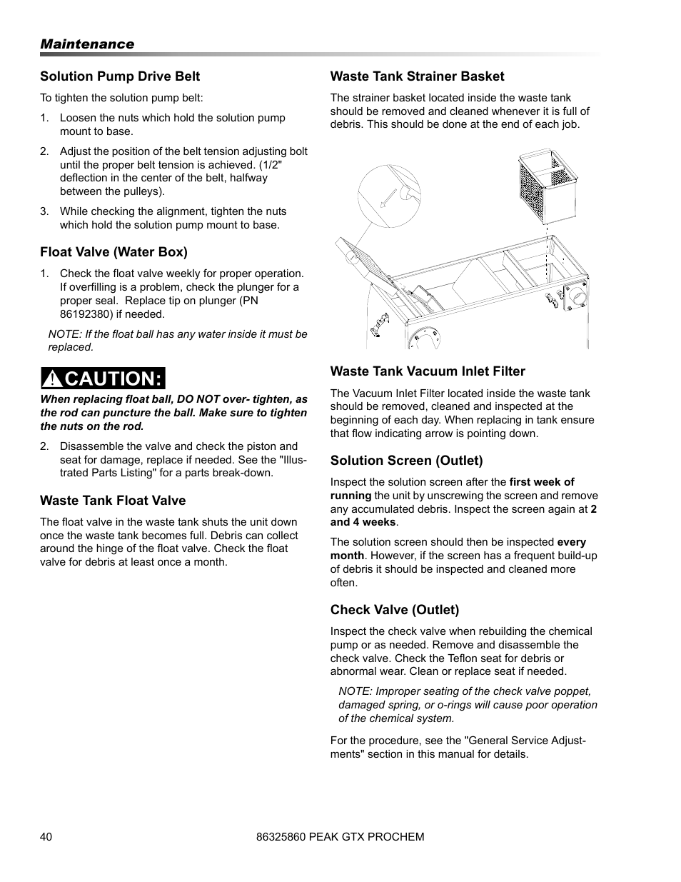 Prochem Peak GTX User Manual | Page 42 / 140