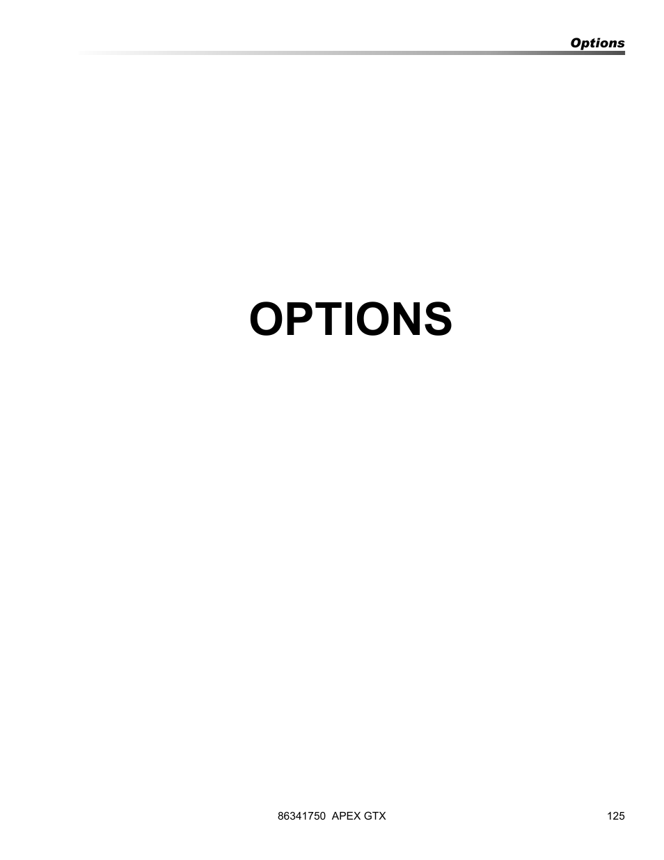 Options | Prochem Apex GTX User Manual | Page 127 / 166