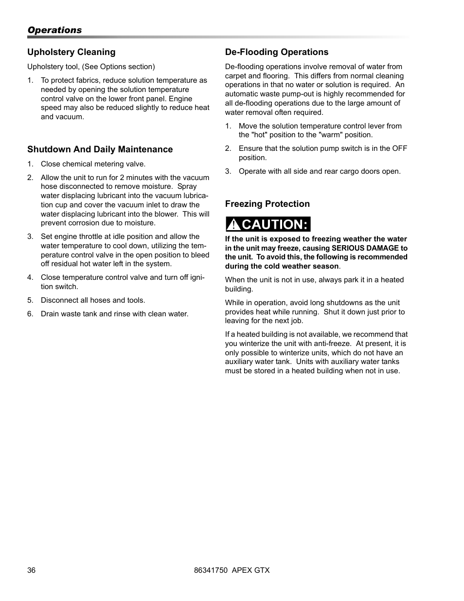 Prochem Apex GTX User Manual | Page 38 / 166