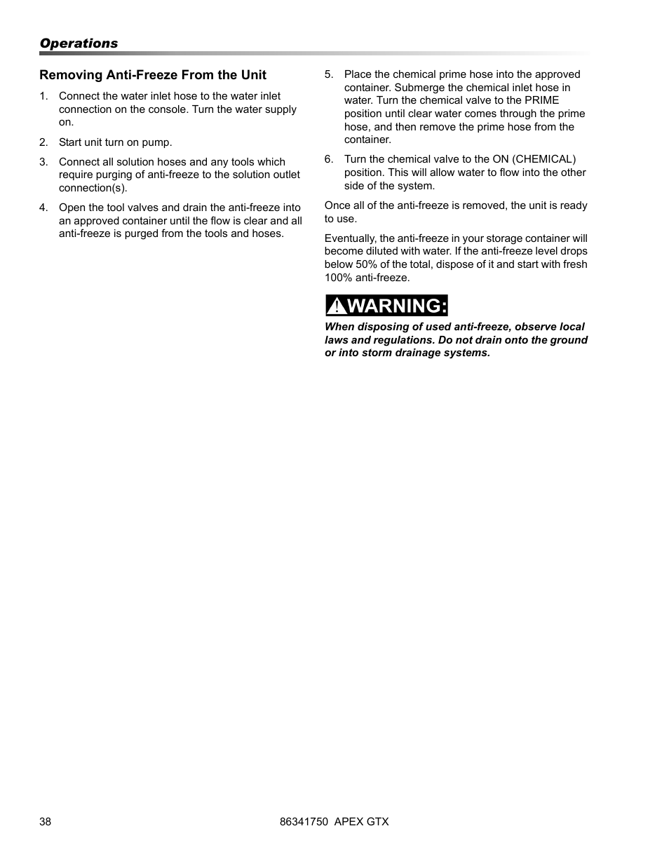 Prochem Apex GTX User Manual | Page 40 / 166