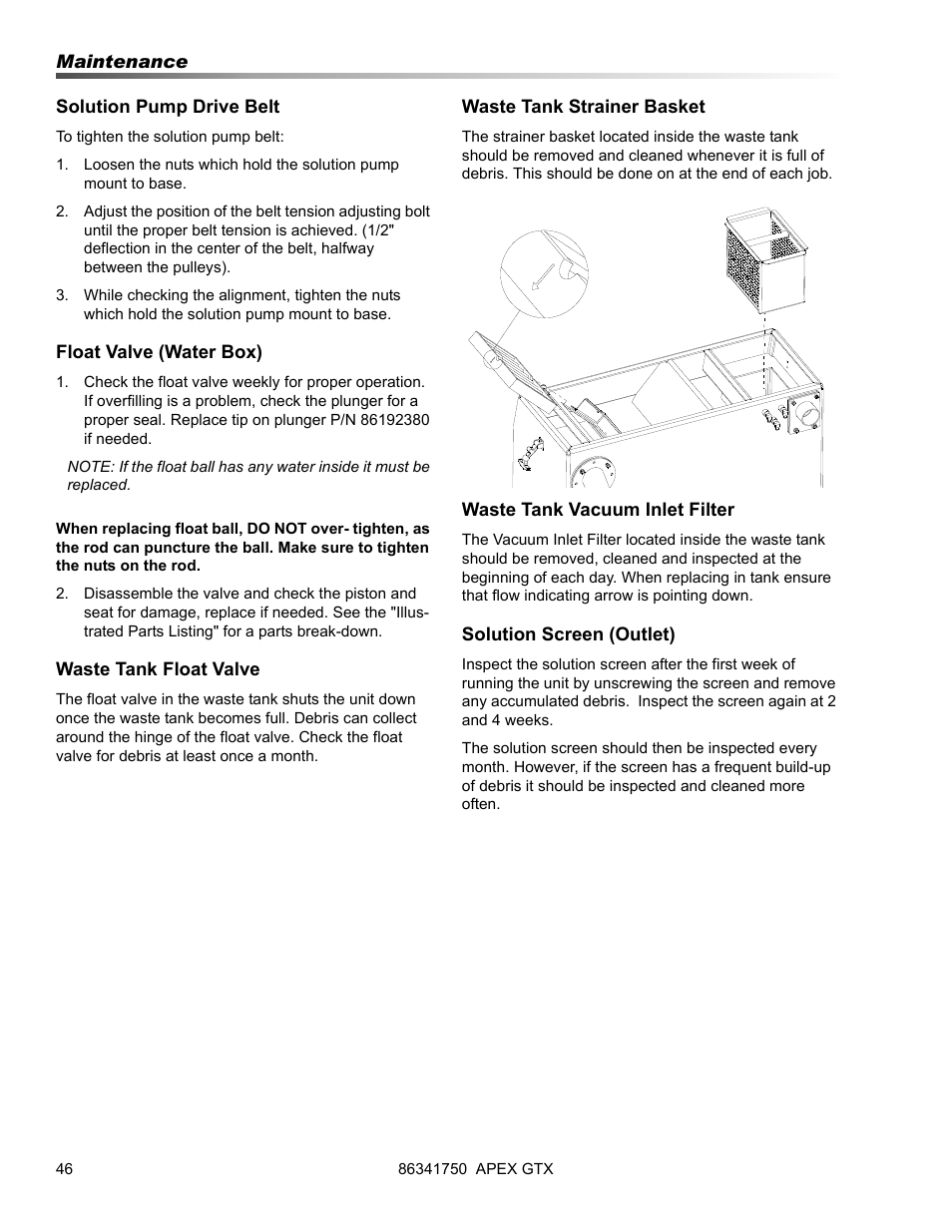 Prochem Apex GTX User Manual | Page 48 / 166
