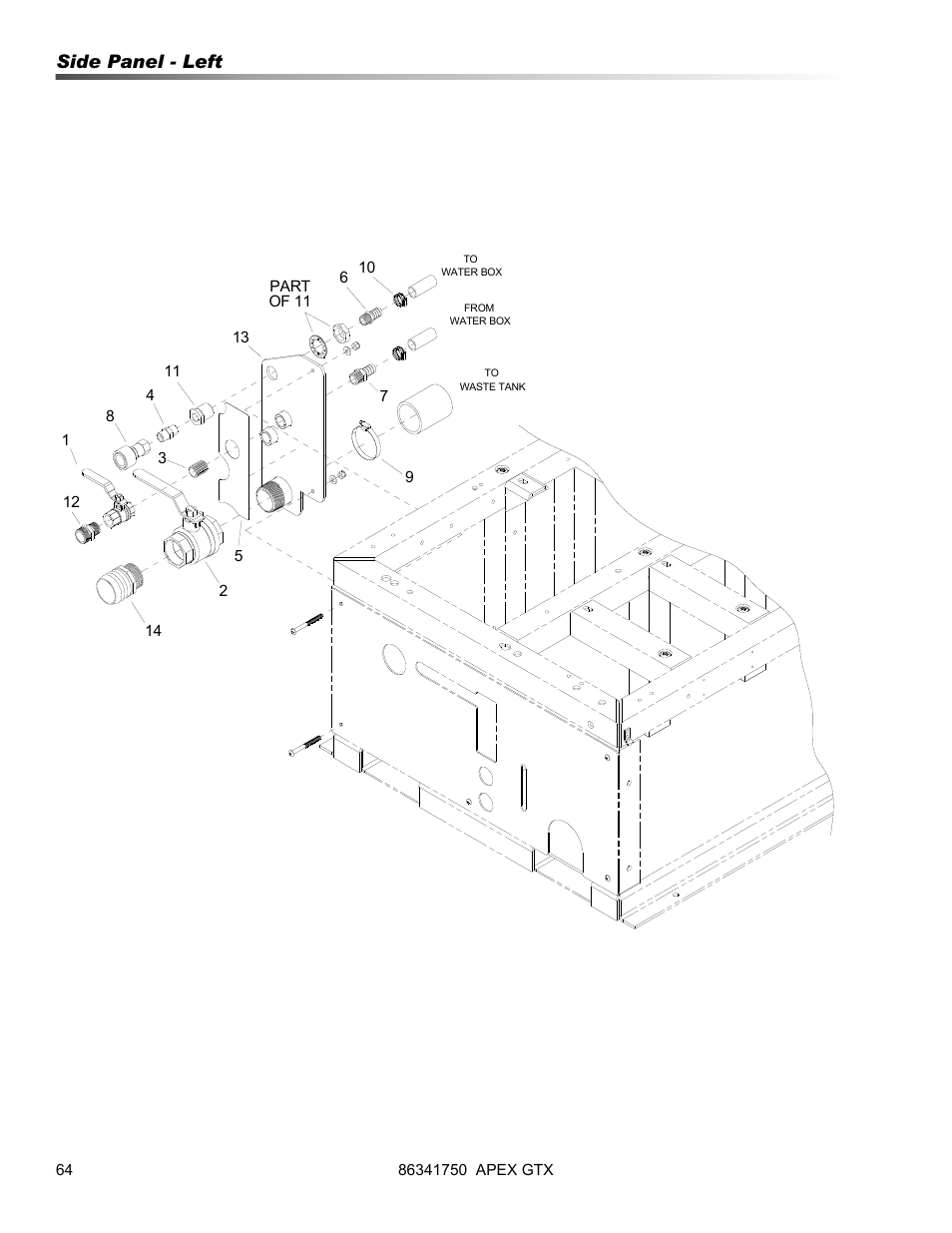 Side panel - left | Prochem Apex GTX User Manual | Page 66 / 166