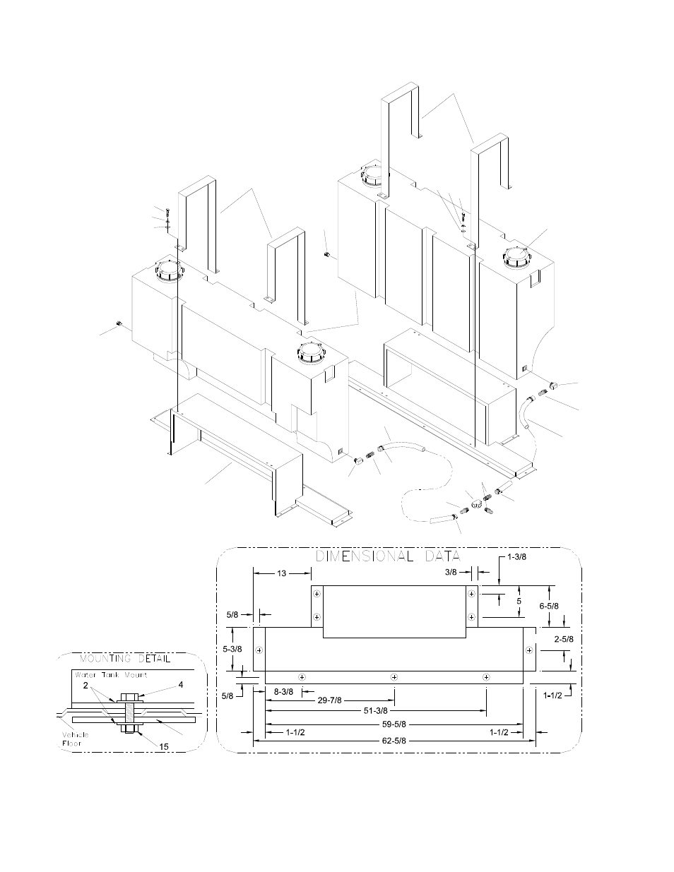 Water tank, dual with demand pump-optional | Prochem Legend XL User Manual | Page 82 / 93