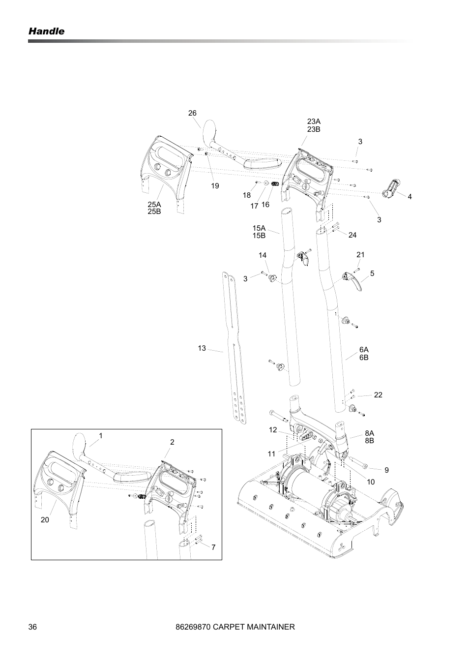 Handle | Prochem ProCaps Deluxe User Manual | Page 36 / 55