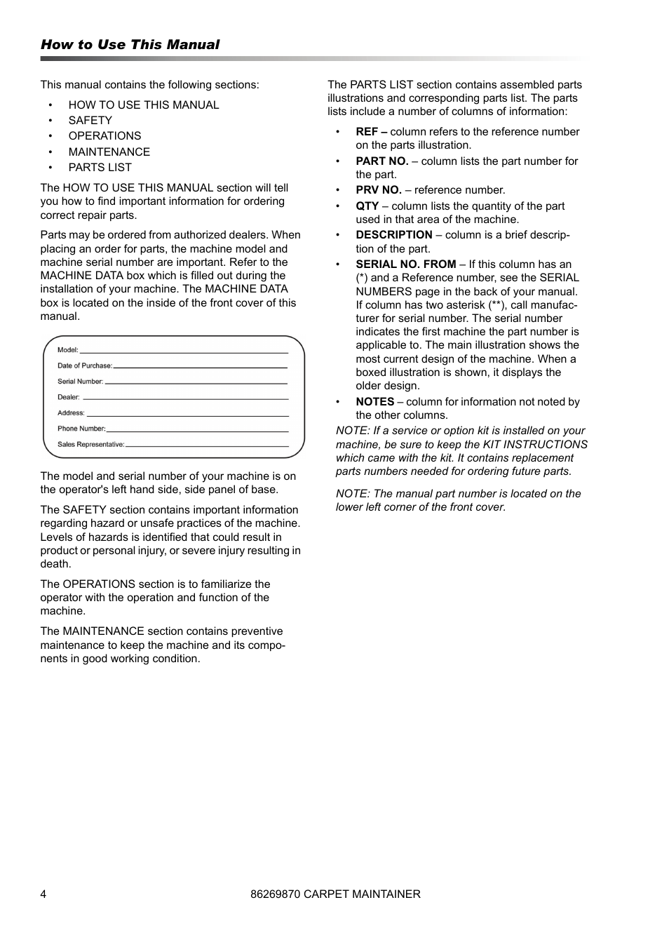 How to use this manual | Prochem ProCaps Deluxe User Manual | Page 4 / 55