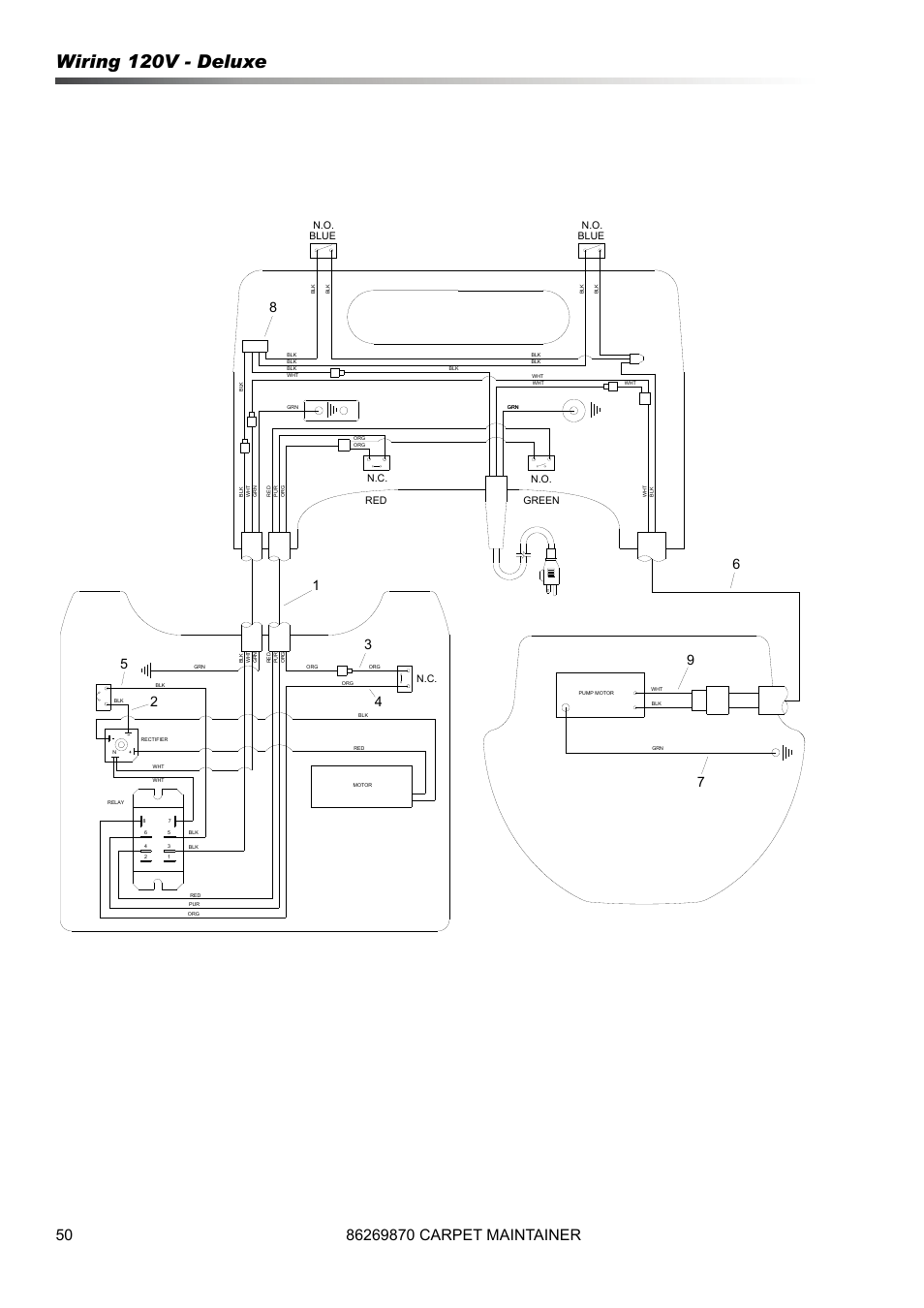 Wiring 120v - deluxe | Prochem ProCaps Deluxe User Manual | Page 50 / 55