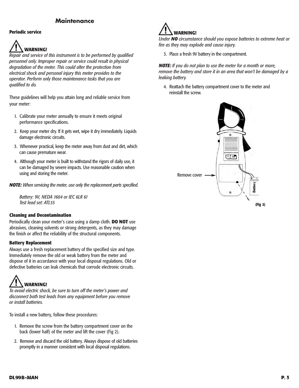 UEi Test Instruments DL99B User Manual | Page 6 / 9