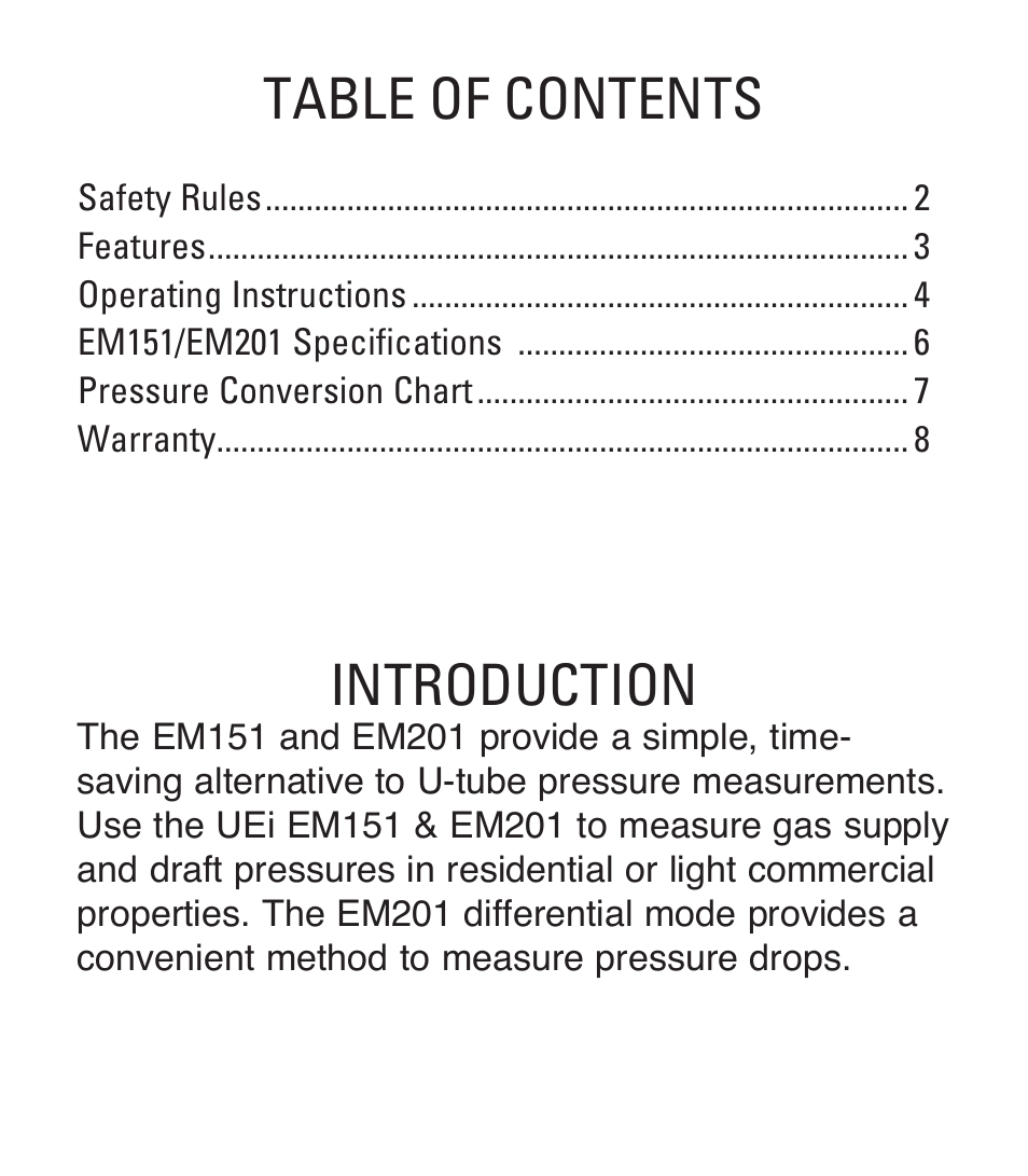 UEi Test Instruments EM201SPKIT User Manual | Page 2 / 12