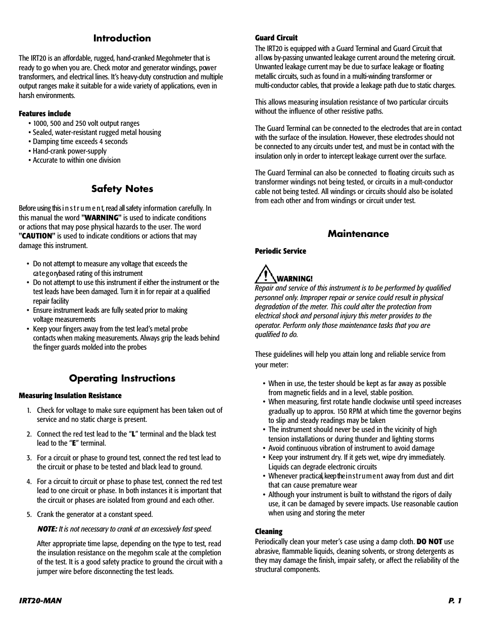 UEi Test Instruments IRT20 User Manual | Page 2 / 4