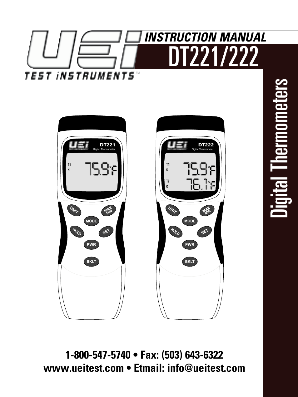 UEi Test Instruments DT222 User Manual | 12 pages