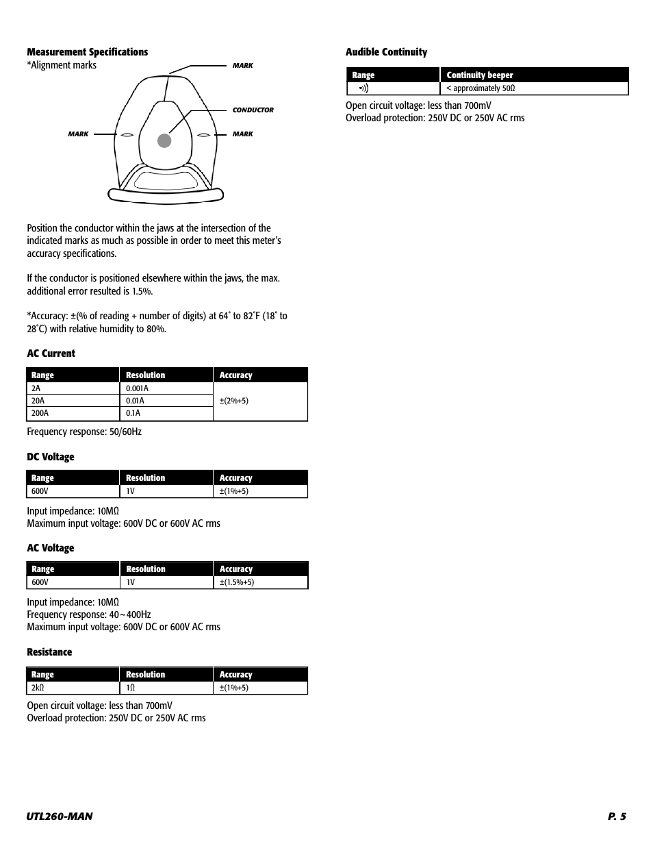UEi Test Instruments UTL260 User Manual | Page 6 / 7