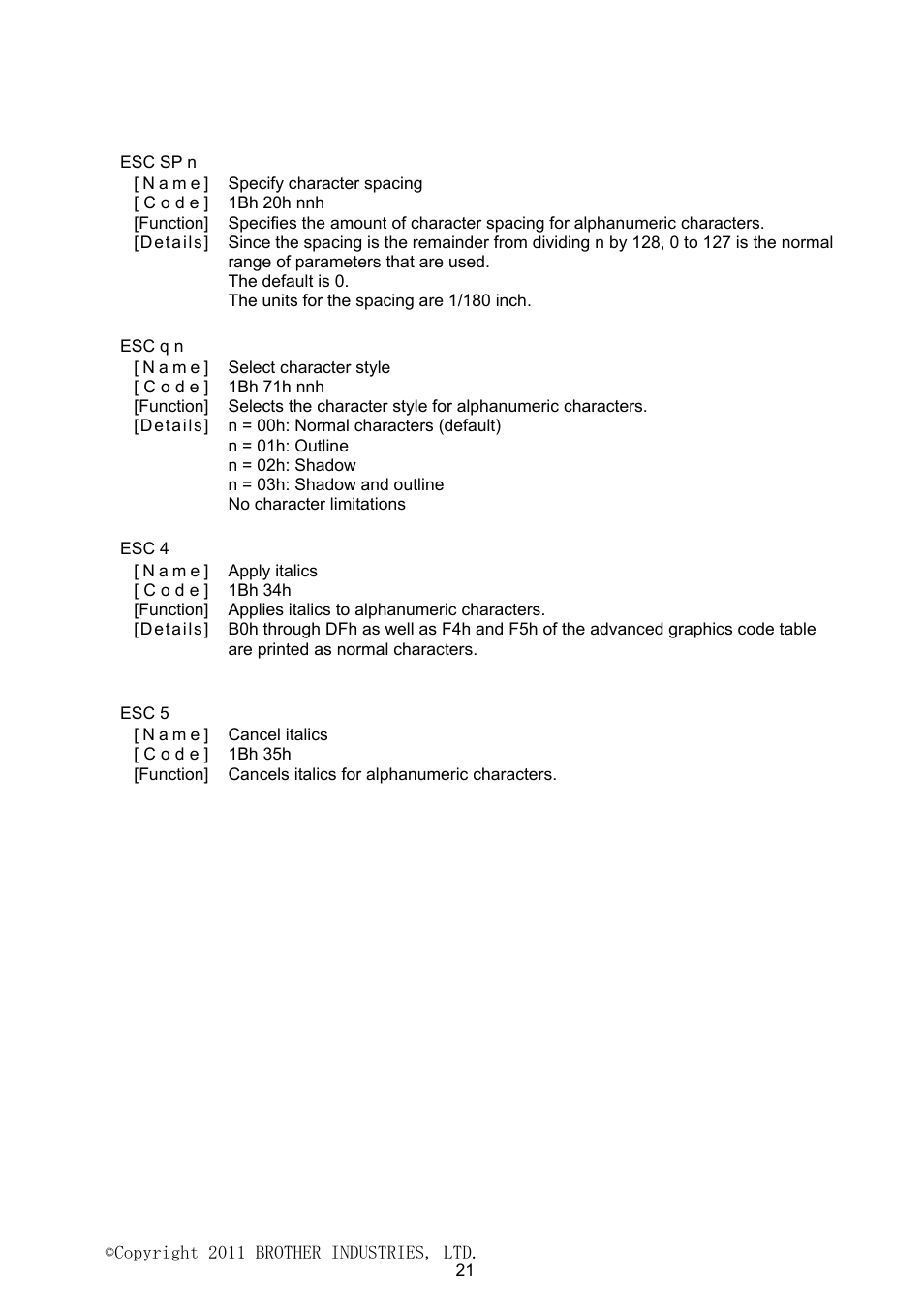 Brother PJ-623 User Manual | Page 21 / 32