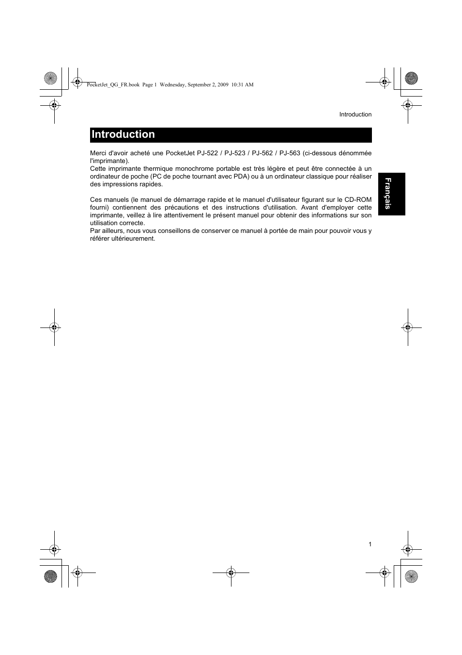 Introduction | Brother PJ-523 User Manual | Page 13 / 170