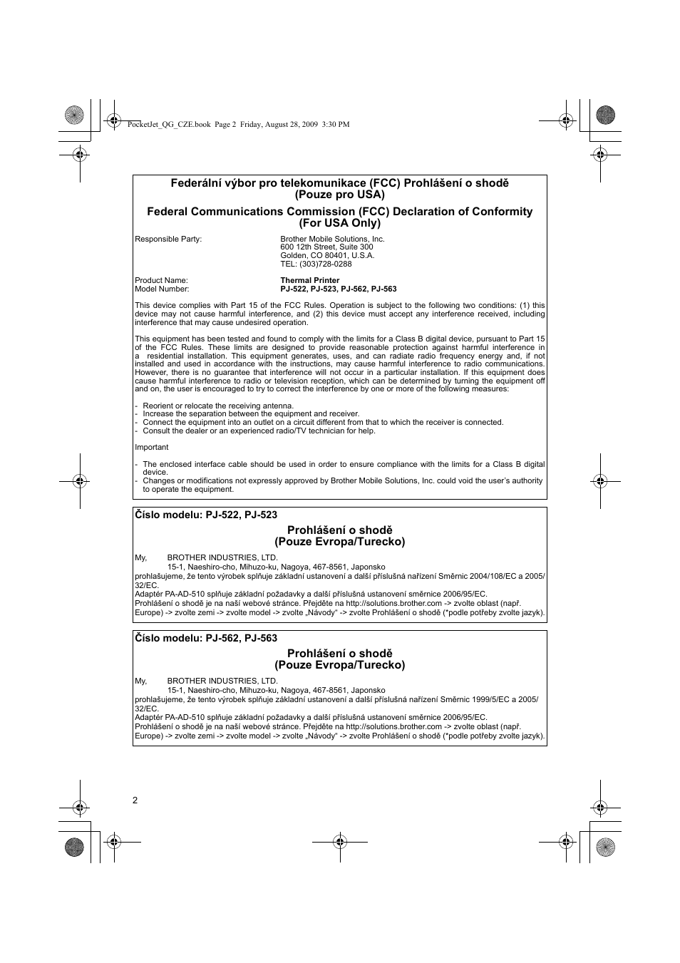 Brother PJ-523 User Manual | Page 138 / 170