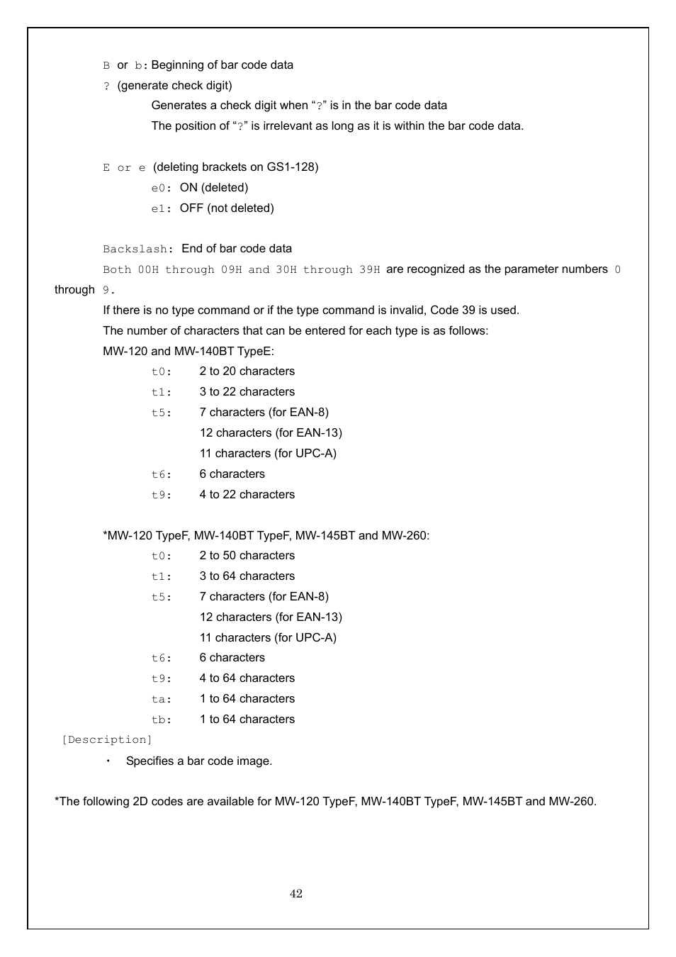Brother MW-260 User Manual | Page 42 / 58