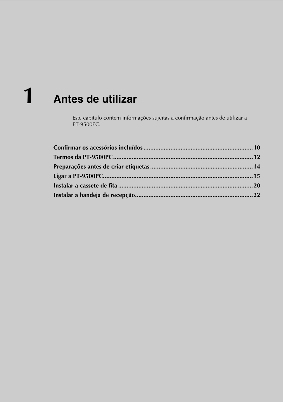 1 antes de utilizar, Antes de utilizar | Brother PT-9500PC User Manual | Page 127 / 353