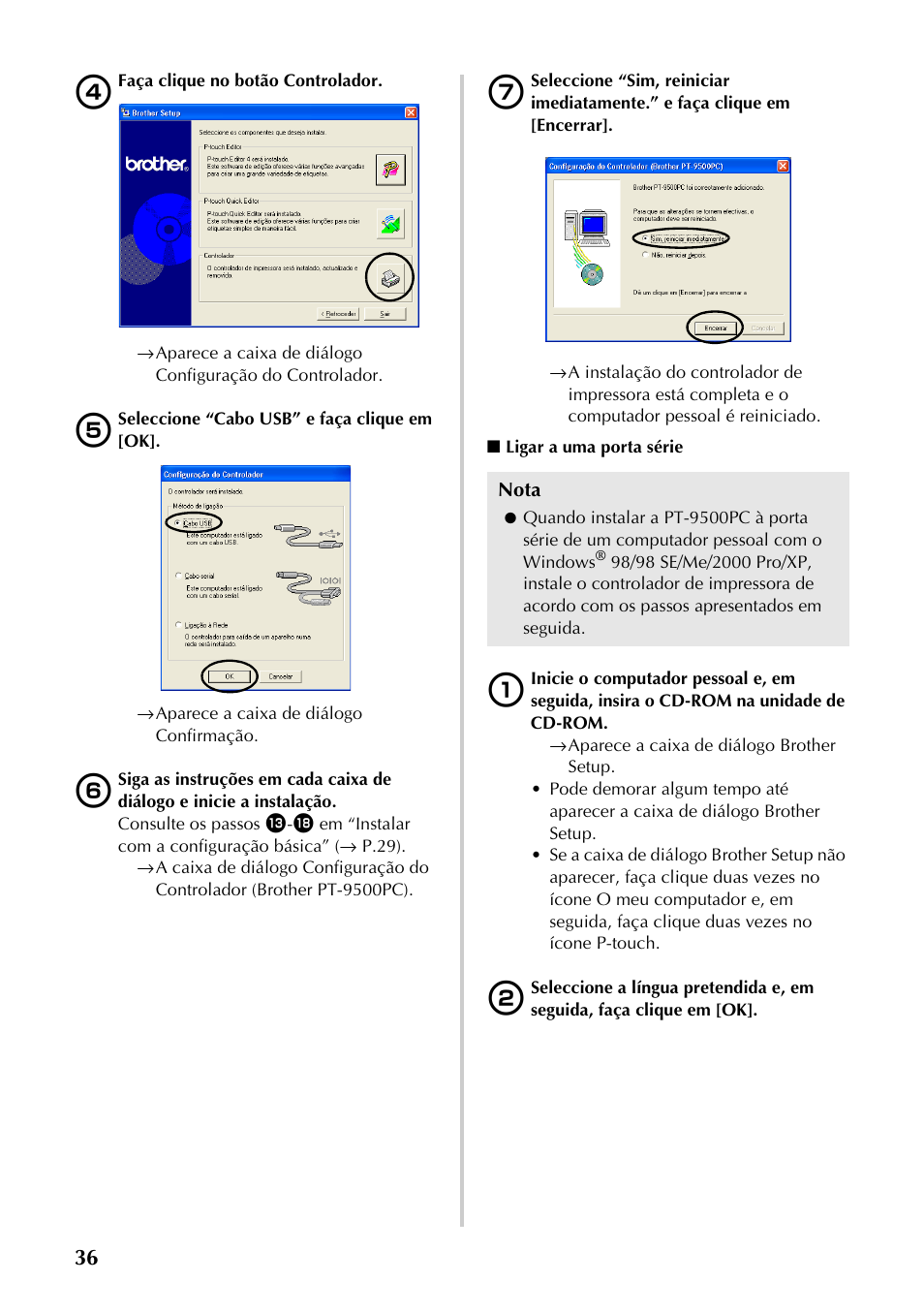 P.36) | Brother PT-9500PC User Manual | Page 154 / 353