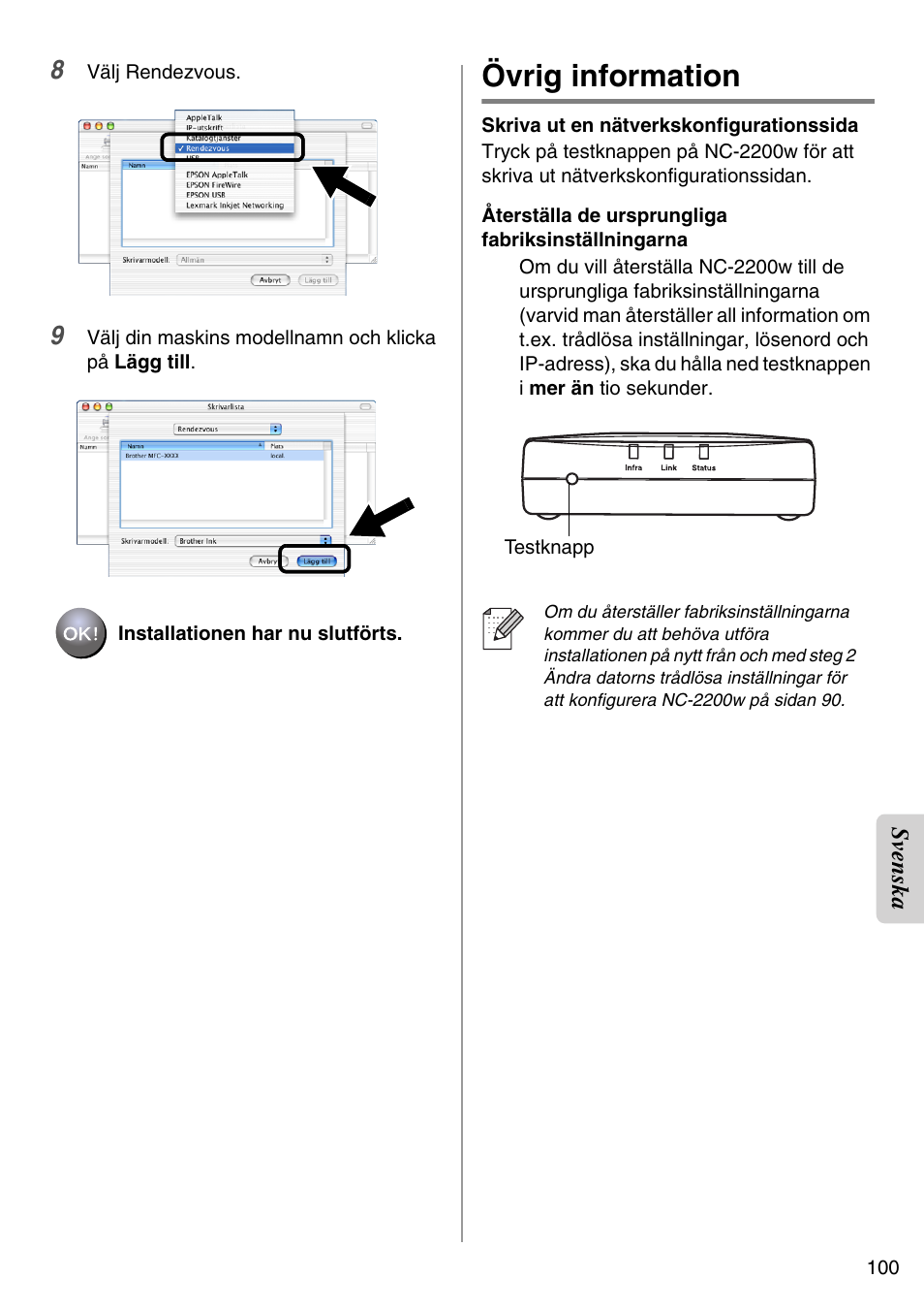 Övrig information, English | Brother NC-2200W User Manual | Page 101 / 159