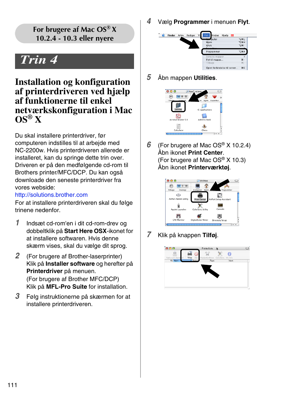 Trin 4, English | Brother NC-2200W User Manual | Page 112 / 159