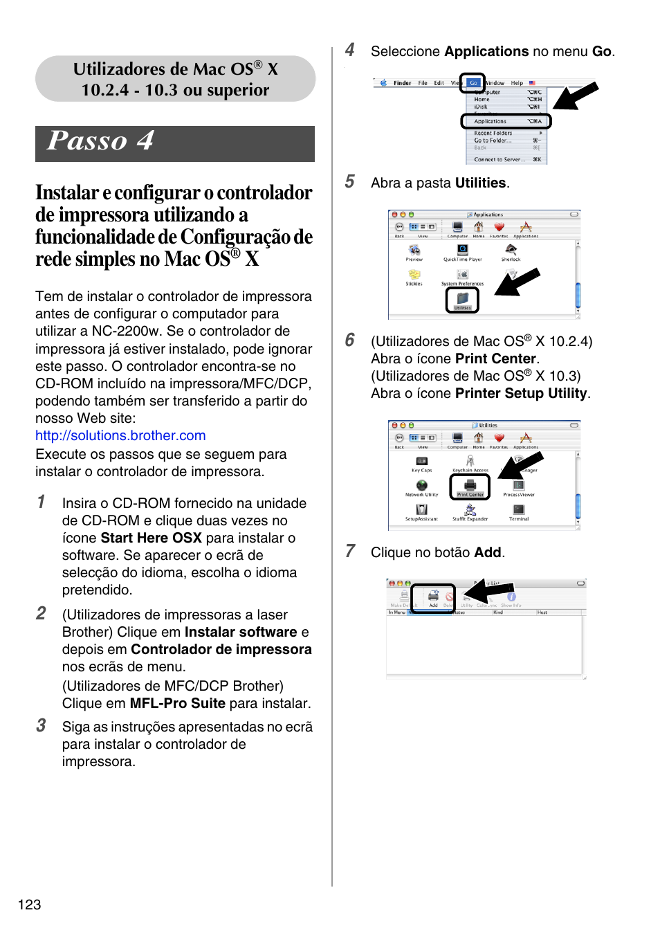 Passo 4, English | Brother NC-2200W User Manual | Page 124 / 159