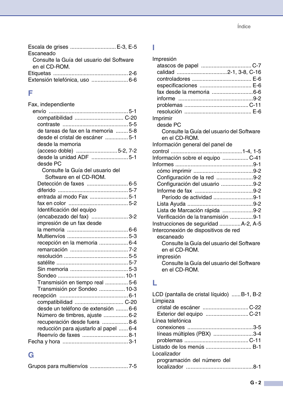 Brother MFC-9420CN User Manual | Page 179 / 184