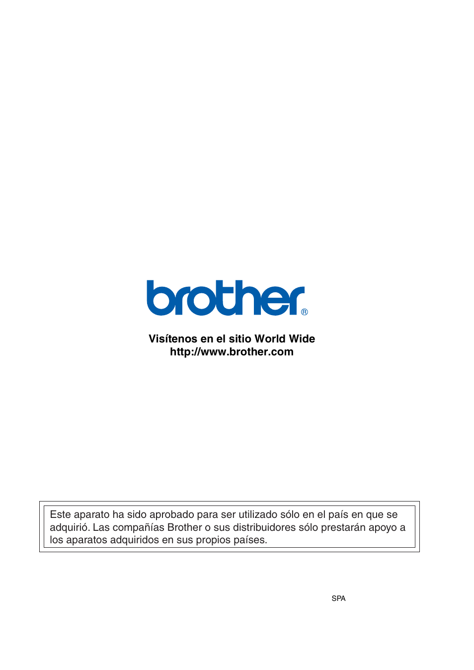 Brother spa | Brother MFC-9420CN User Manual | Page 184 / 184