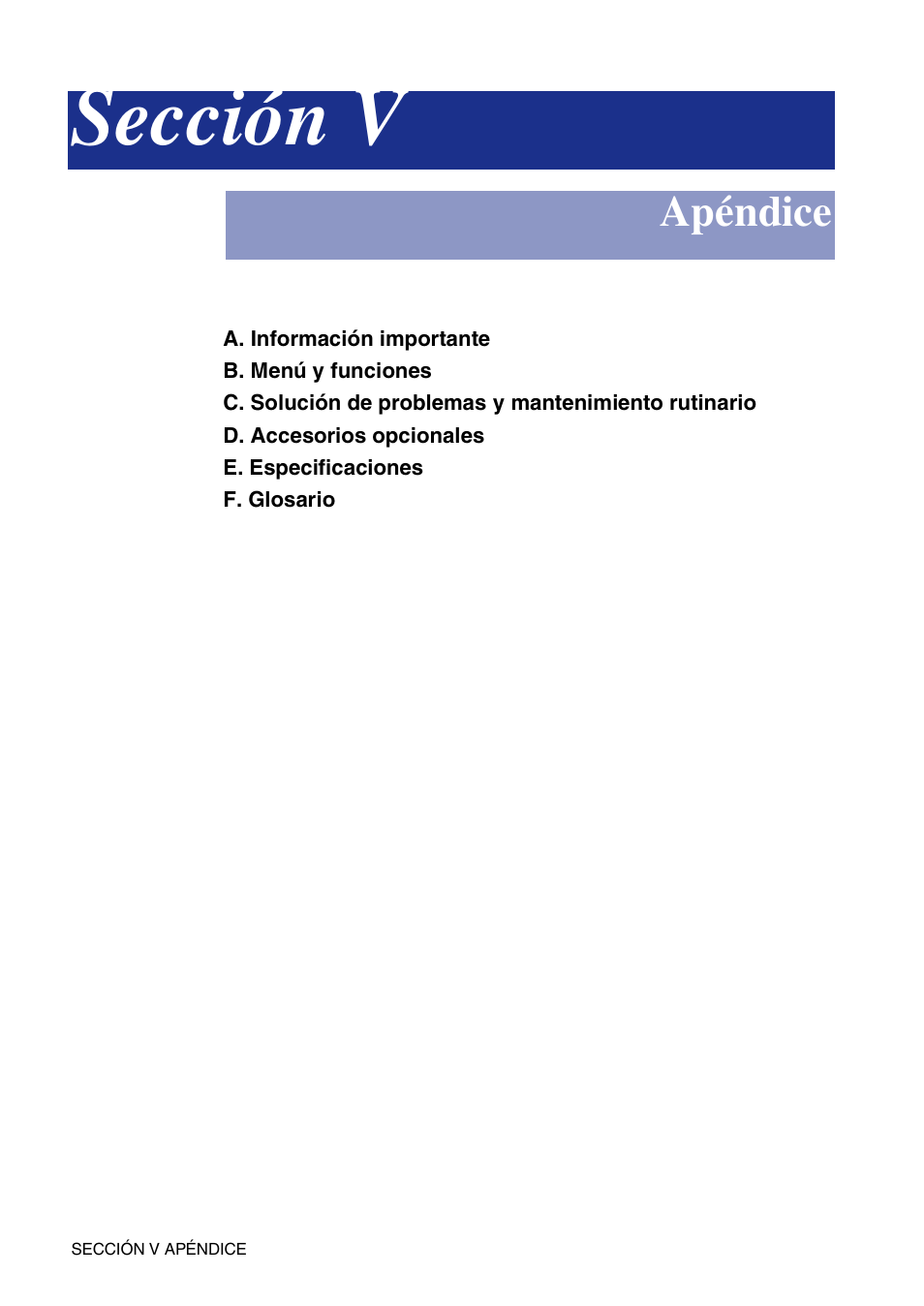 Sección v apéndice, Sección v - apéndice, Sección v | Apéndice | Brother MFC-9420CN User Manual | Page 92 / 184