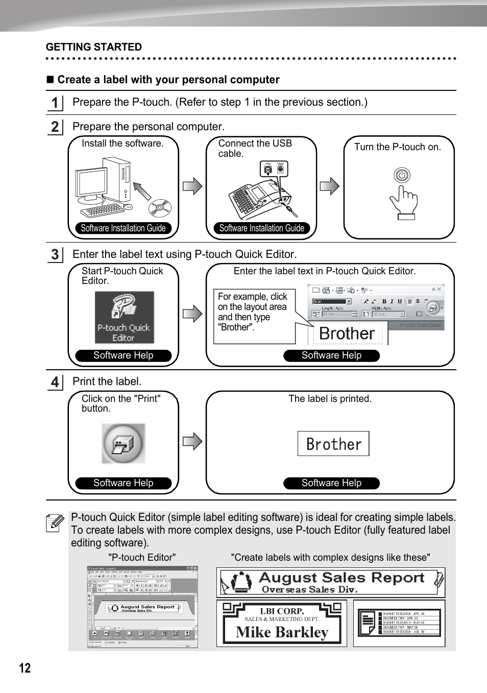 Brother PT-2700 User Manual | Page 13 / 62