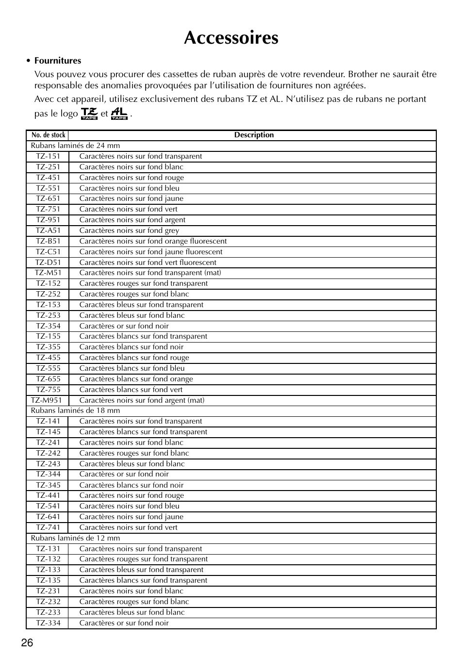 Accessoires | Brother PT-2420PC User Manual | Page 60 / 280