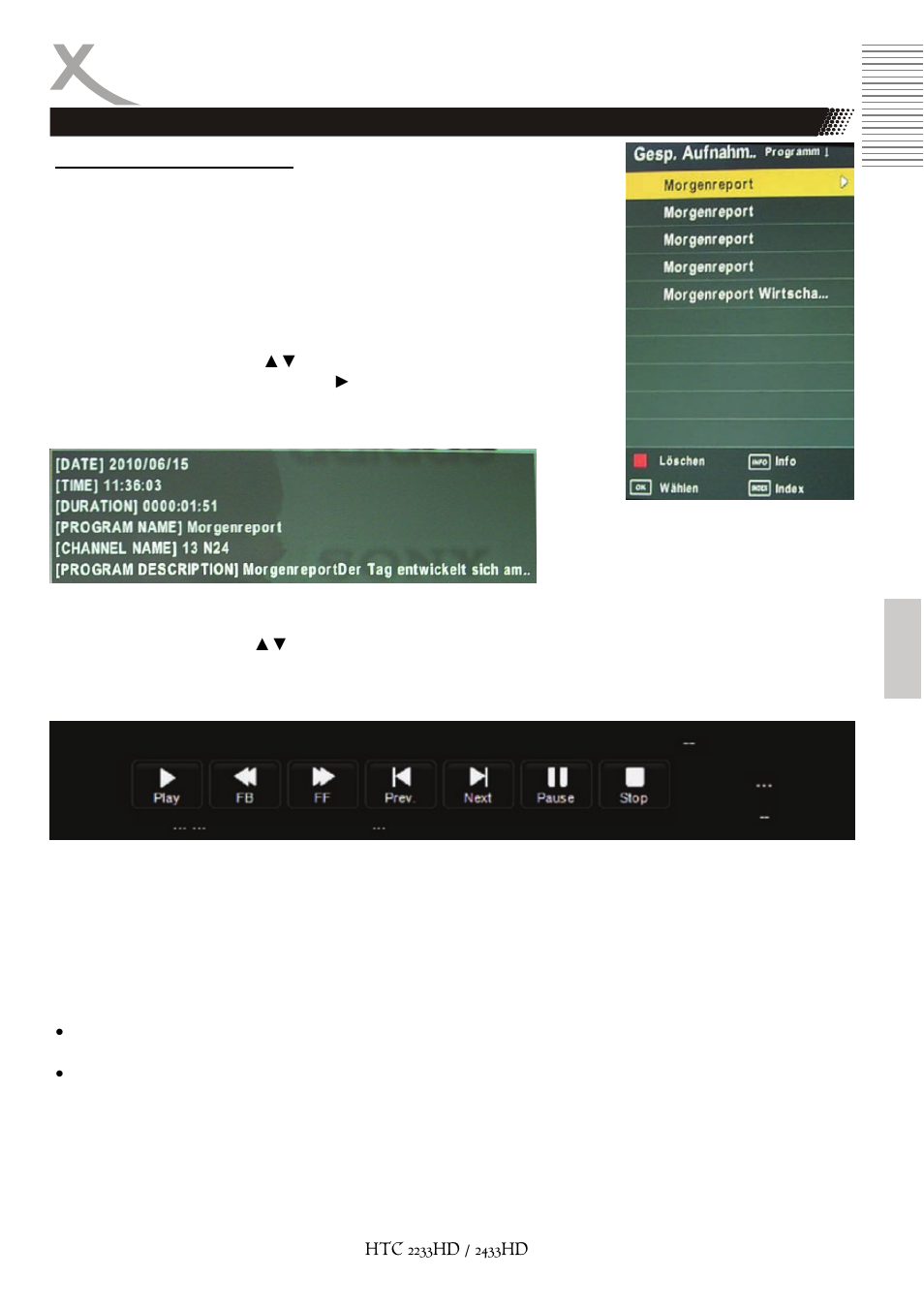 Enregistrement | Xoro HTC 2233HD User Manual | Page 167 / 204