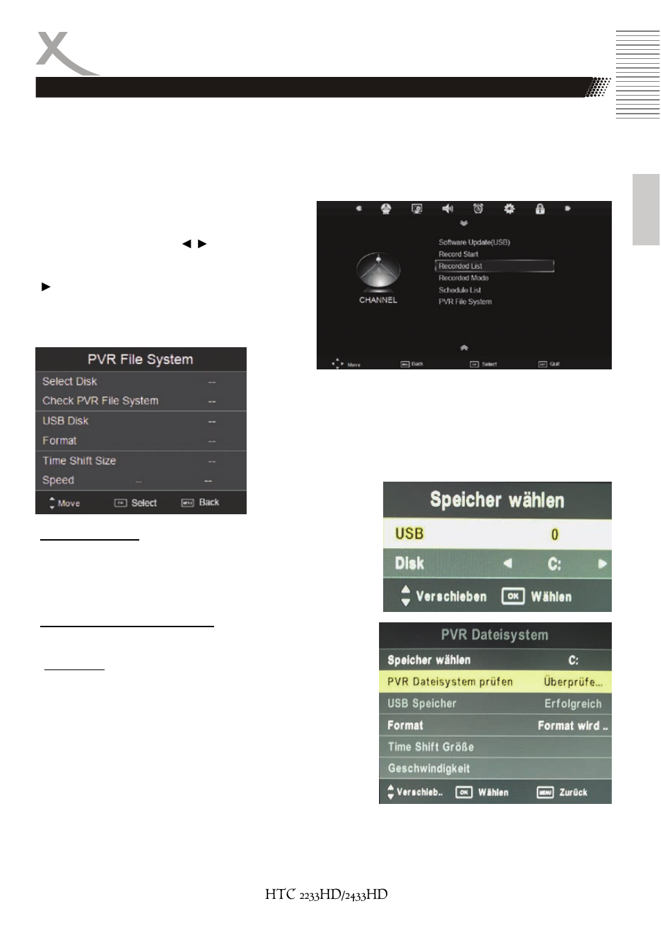 Rekorder | Xoro HTC 2233HD User Manual | Page 29 / 204