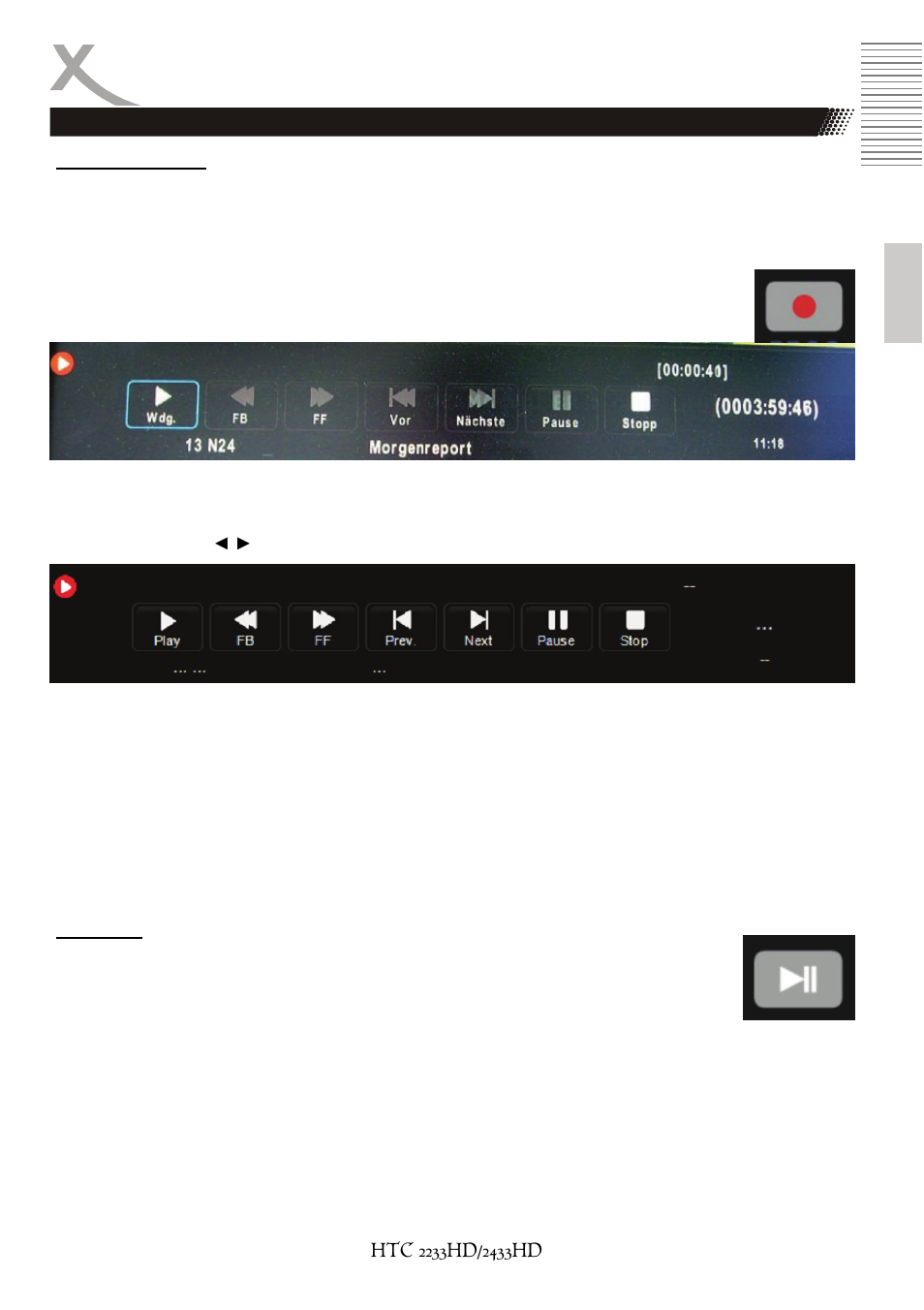 Rekorder | Xoro HTC 2233HD User Manual | Page 31 / 204