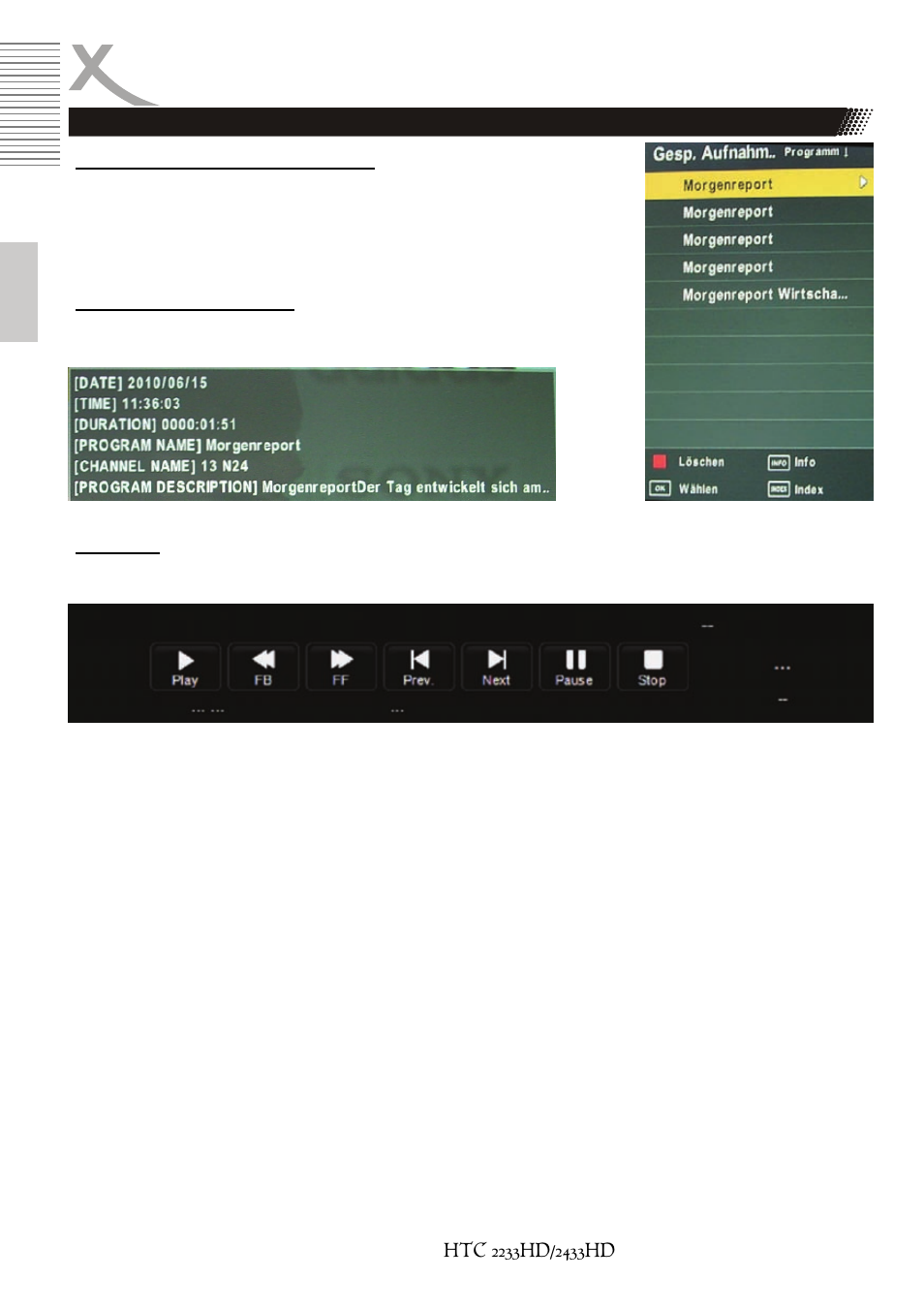 Rekorder | Xoro HTC 2233HD User Manual | Page 32 / 204