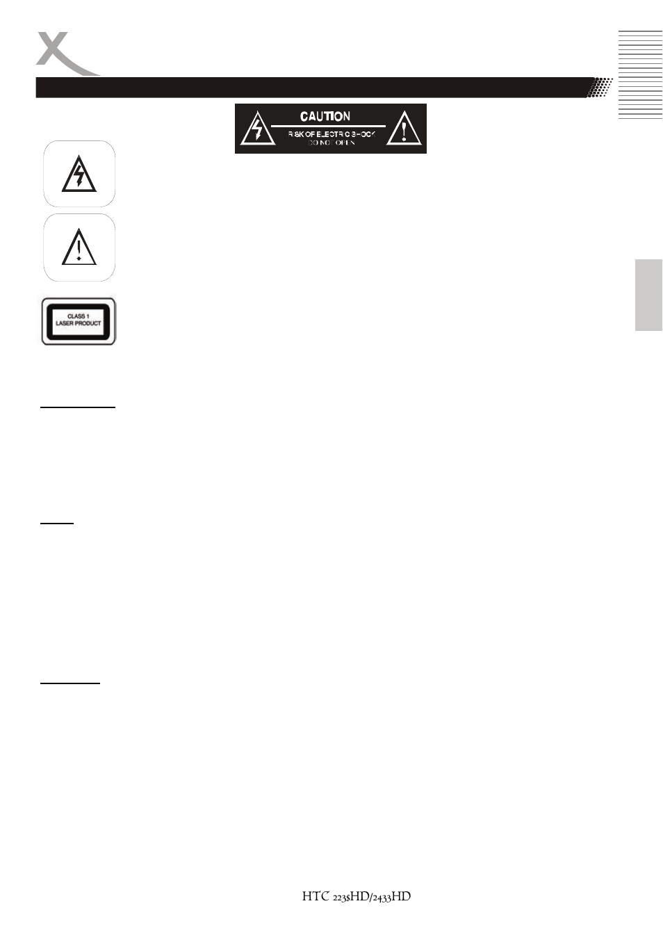 Safety information | Xoro HTC 2233HD User Manual | Page 73 / 204