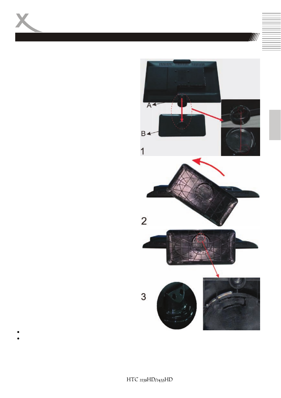 Mounting the stand | Xoro HTC 2233HD User Manual | Page 79 / 204