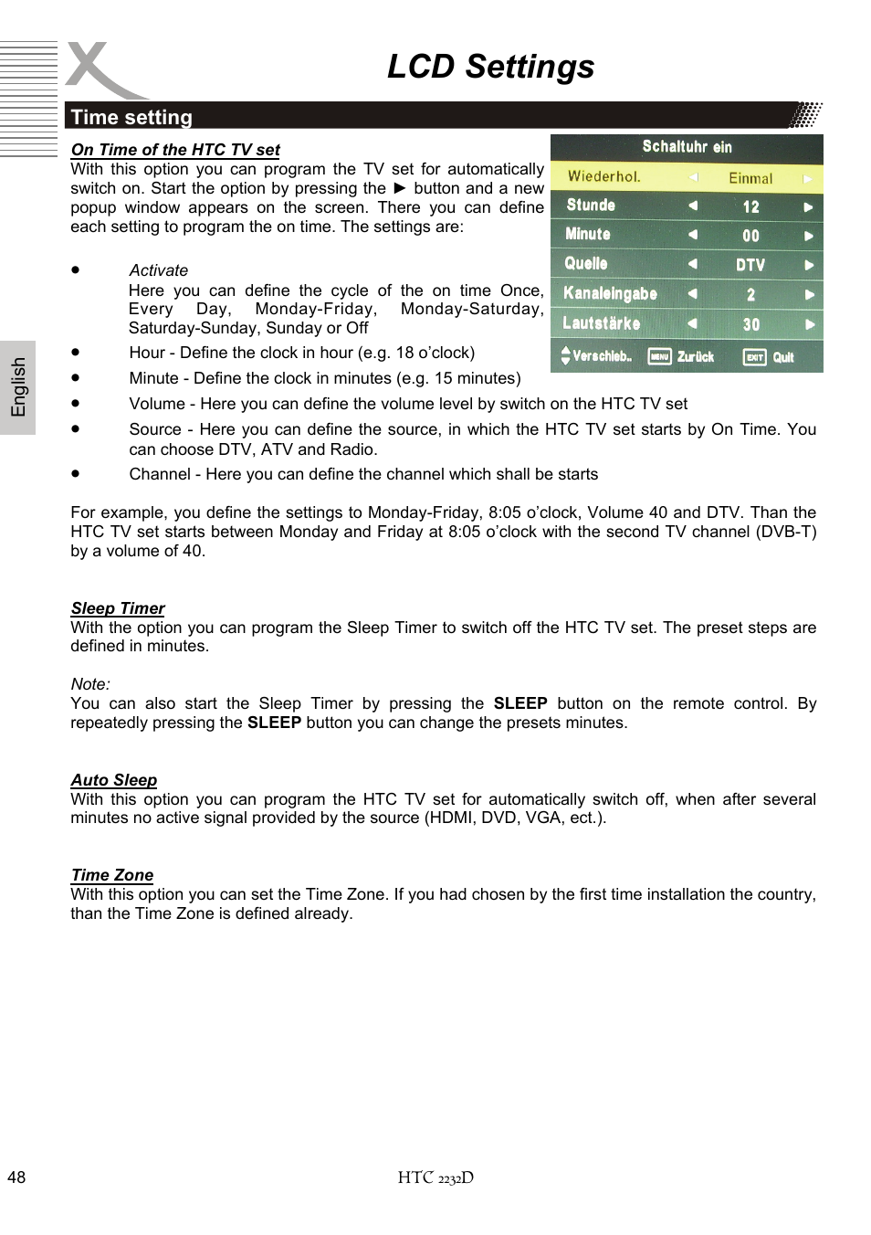 Lcd settings | Xoro HTC 2232D User Manual | Page 114 / 198