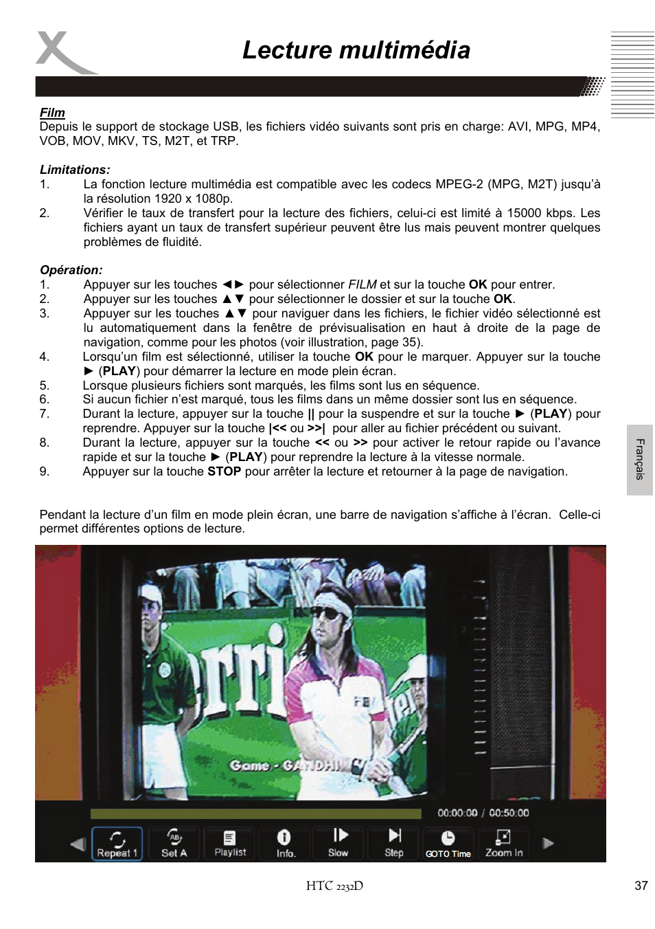 Lecture multimédia | Xoro HTC 2232D User Manual | Page 167 / 198