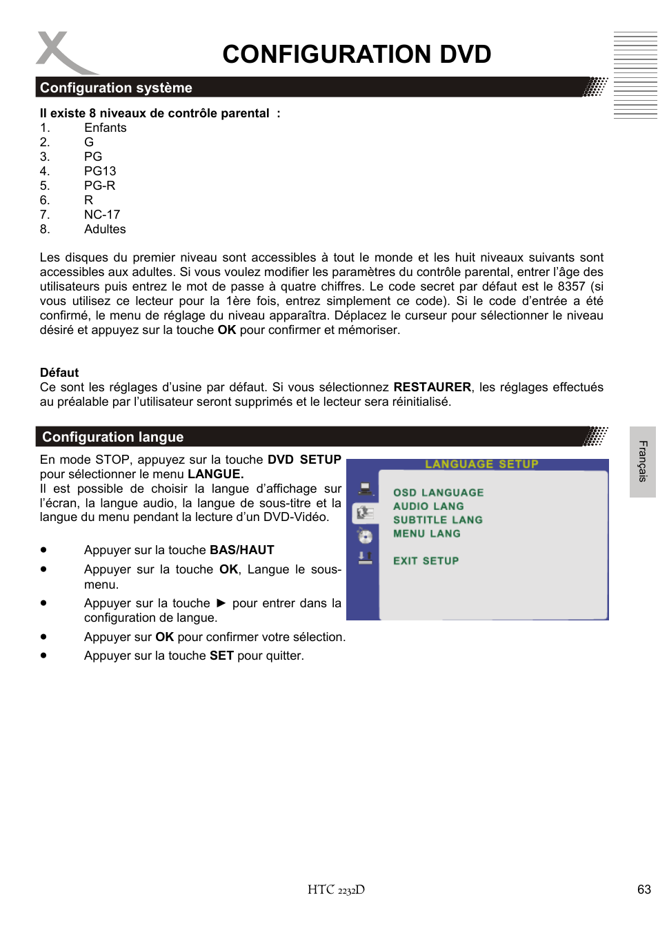 Configuration dvd | Xoro HTC 2232D User Manual | Page 193 / 198