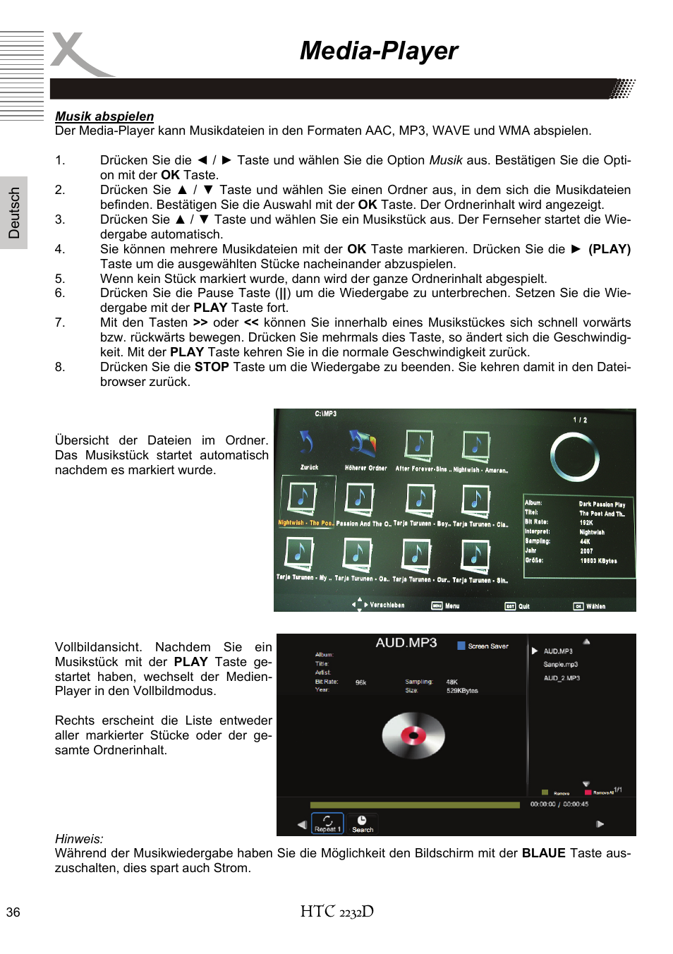 Media-player | Xoro HTC 2232D User Manual | Page 36 / 198