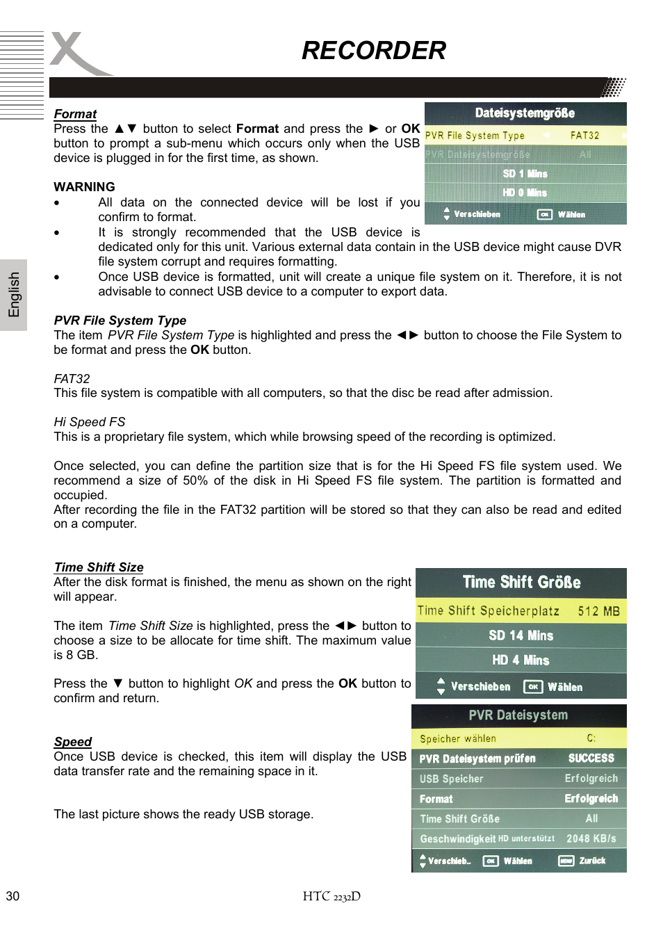 Recorder | Xoro HTC 2232D User Manual | Page 96 / 198